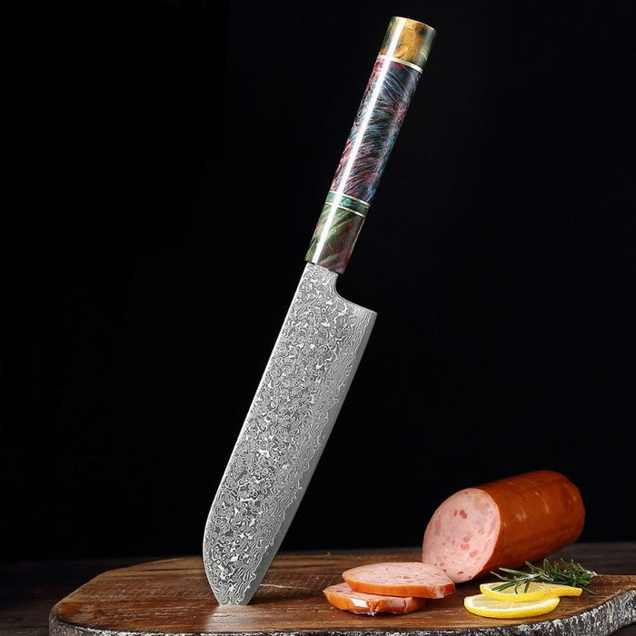 8 Inch Japanese Santoku Damascus Steel Knife