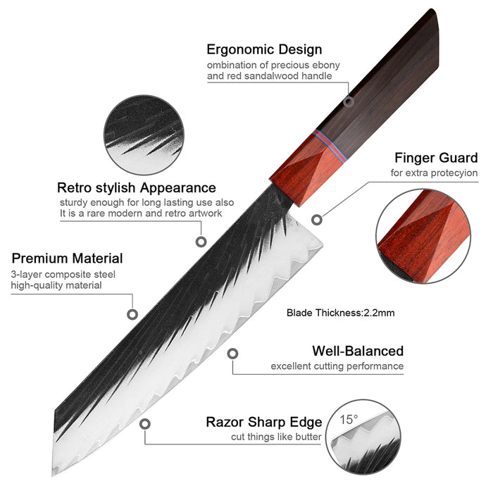 The 3-layer Composite Steel Chef Knife