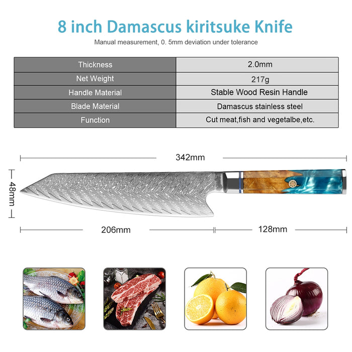 Profession Japanese Kiritsuke Style Chef Knife