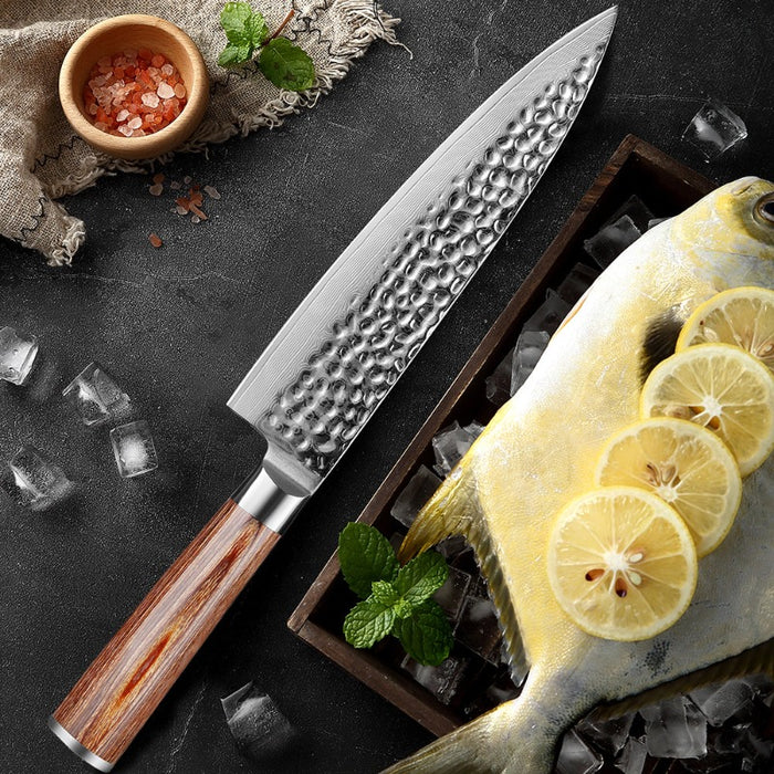 The 8 Inch Forged Damascus Steel Japanese Chef Knife