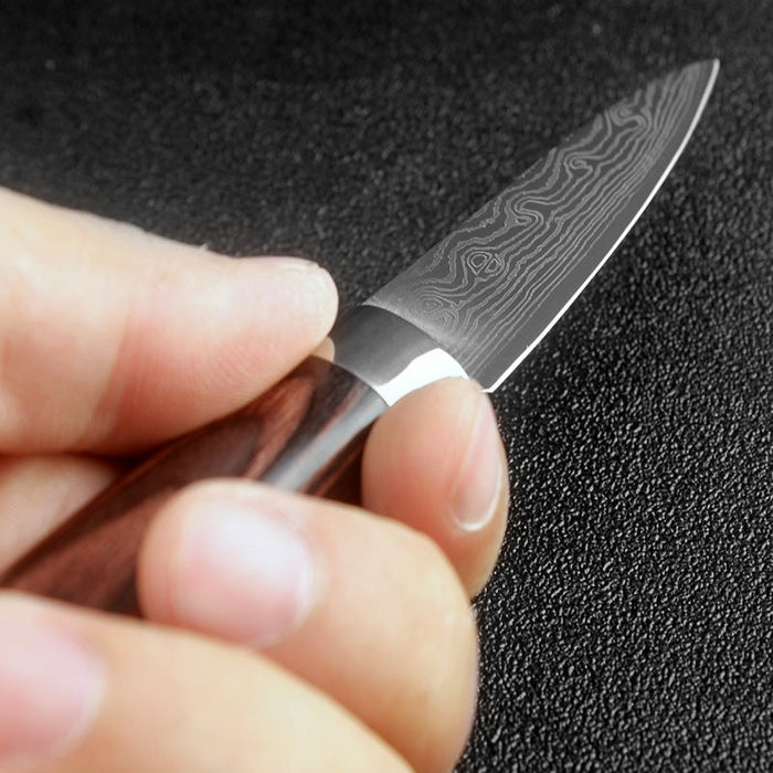 3.5" Damascus Steel Pattern Stainless Steel Paring Knife