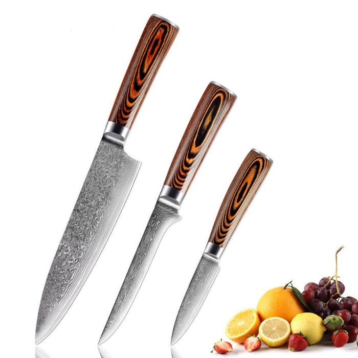 Damascus Steel Japanese Kitchen Knife Sets