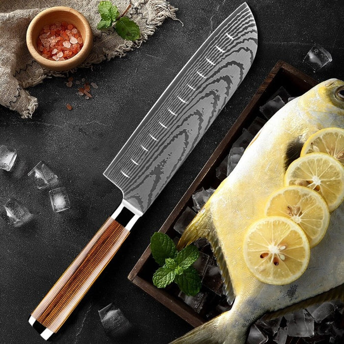 Santoku Knife 7" Ultra Sharp Kitchen Knife