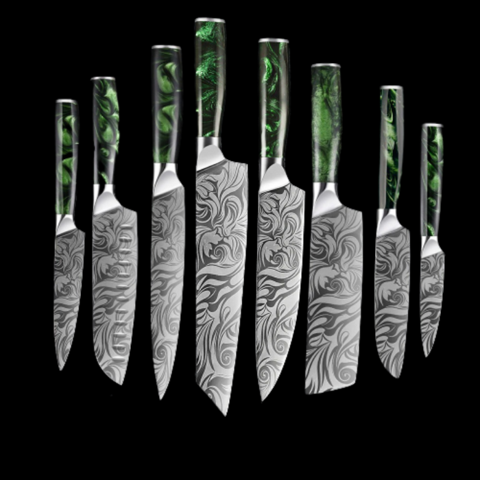 8 Pieces Ultra Sharp Stainless Steel Kitchen Knife Sets