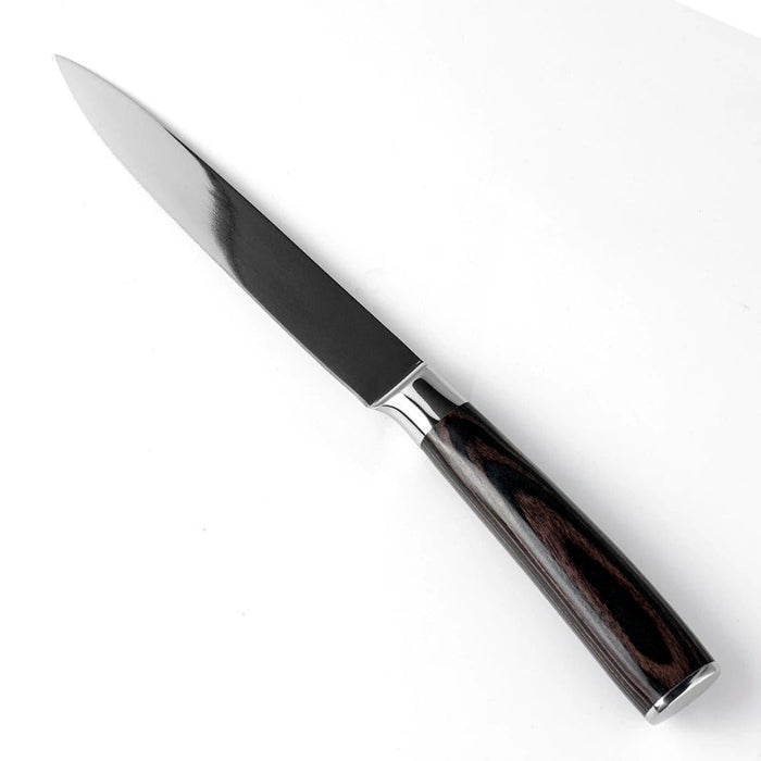 Stainless Steel 5.5-Inch Utility Knife With Wood Handle