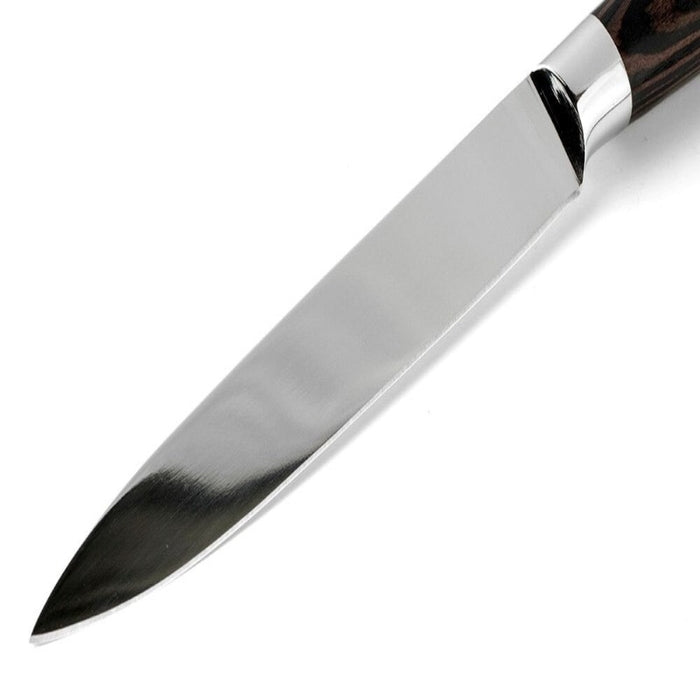 Stainless Steel 5.5-Inch Utility Knife With Wood Handle