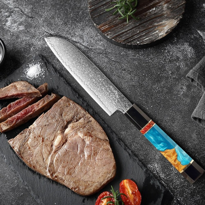 5 Inch Damascus Stainless Steel Santoku Knife