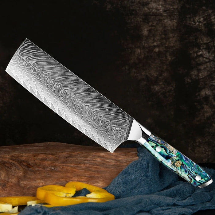 7 Inch Damascus Steel Cleaver Knife