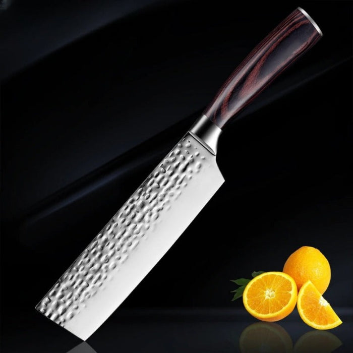 Wood Handle Stainless Steel 7 Inch Sharp Cleaver Knife