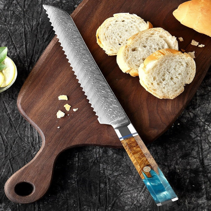 8 Inch Damascus Steel Bread Knife