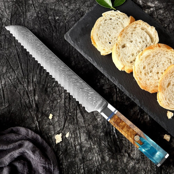 8 Inch Damascus Steel Bread Knife