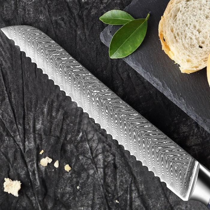 Damascus Steel Super Sharp 8-Inch Bread Knife