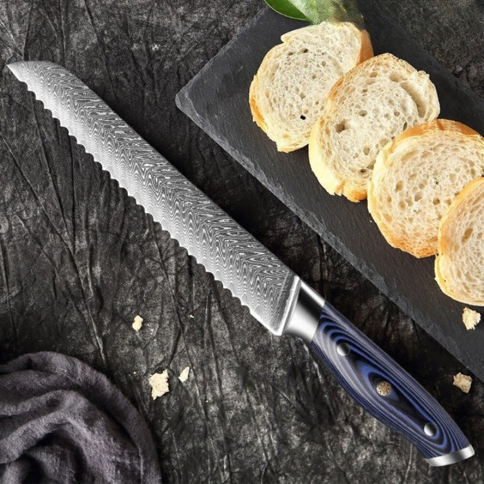 Damascus Steel Super Sharp 8-Inch Bread Knife