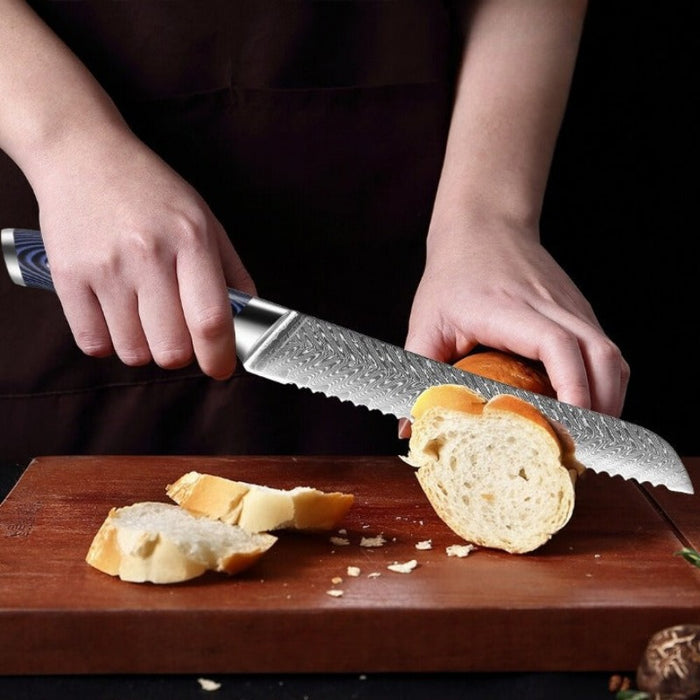 Damascus Steel Super Sharp 8-Inch Bread Knife