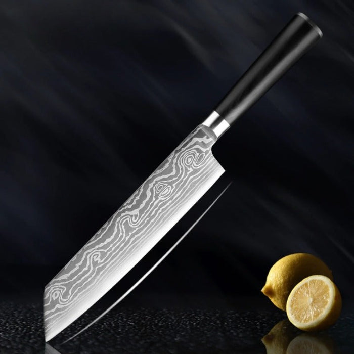 8-Inch Stainless Steel Laser Pattern Professional Chef Knife