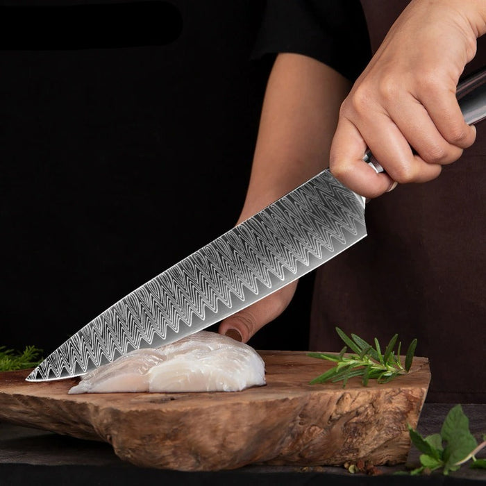 Laser Pattern 8 Inch Professional Chef Knife