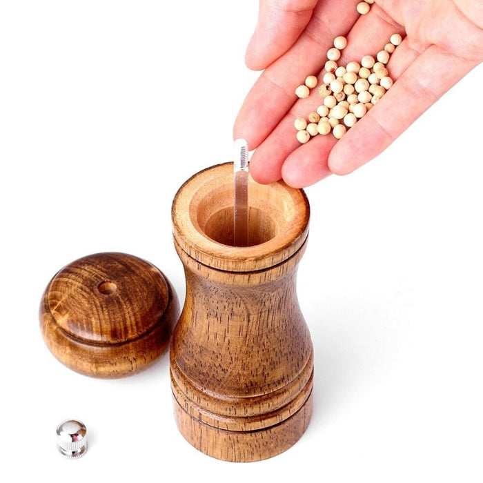 Ceramic Salt And Pepper Wood Mill