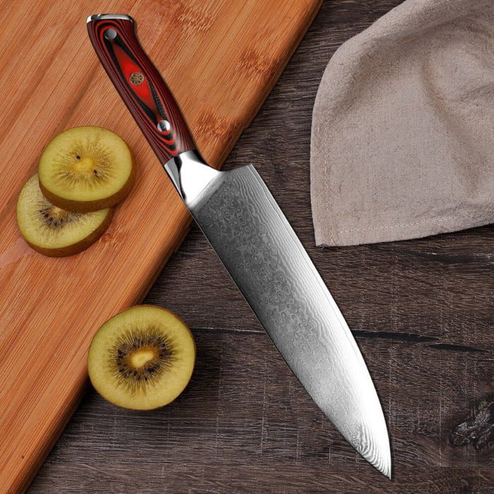 Red Wood Handle Professional Knife Sets