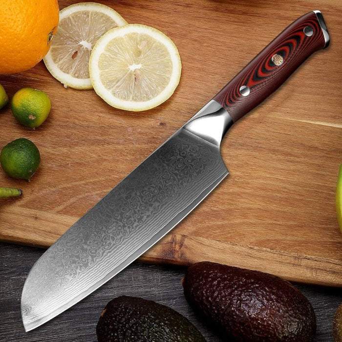 Red Wood Handle Professional Knife Sets