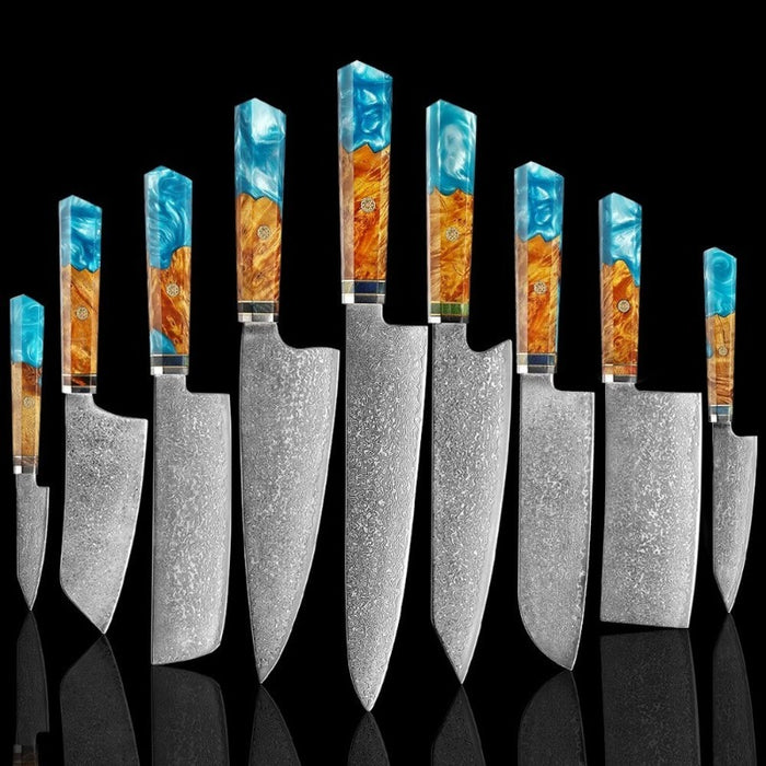 Sushi Sashimi Damascus Steel Kitchen Knife Sets