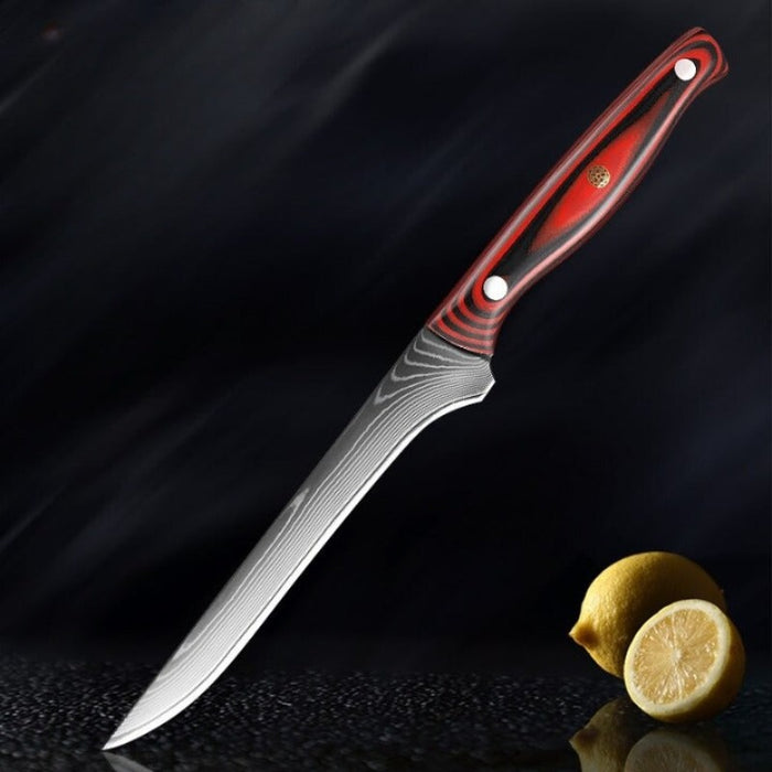 Damascus Steel 6 Inch Full Tang Boning Steak Knife