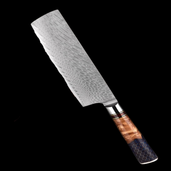 7 Inch Cleaver Knife With Honeycomb Resin Handle