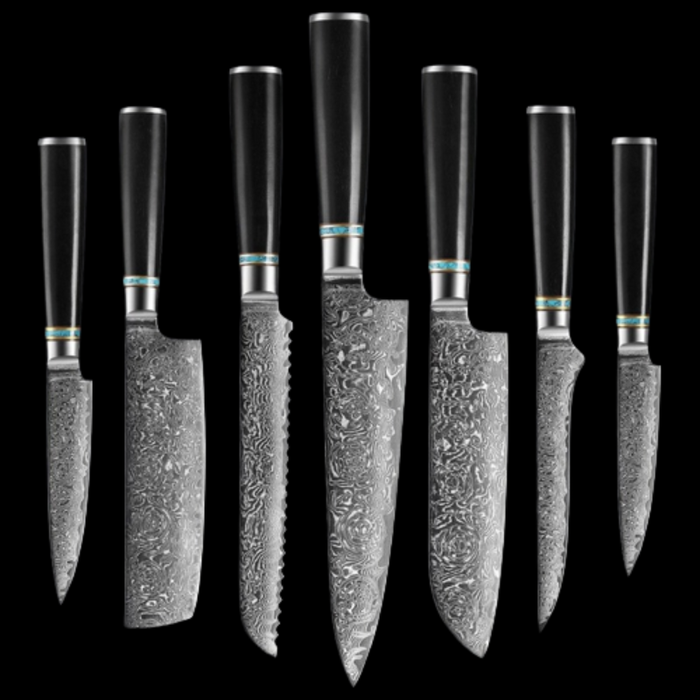 Japanese Three Layer Steel Handmade Forged Knife Sets