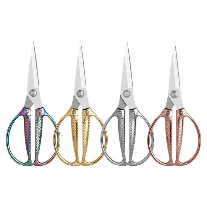 Fish-Pattern Zinc Alloy Strong Multifunction Scissors