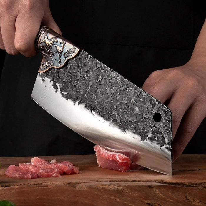 Double Horse Hard-Forged Chinese Chef Knife