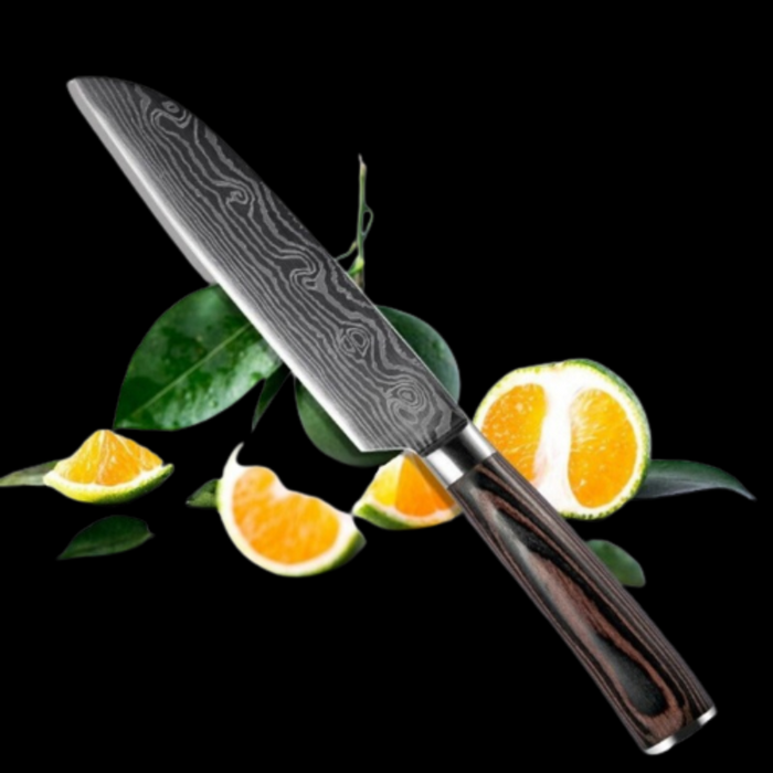 Ultra Sharp 5 Inch Damascus Steel Santoku Knife