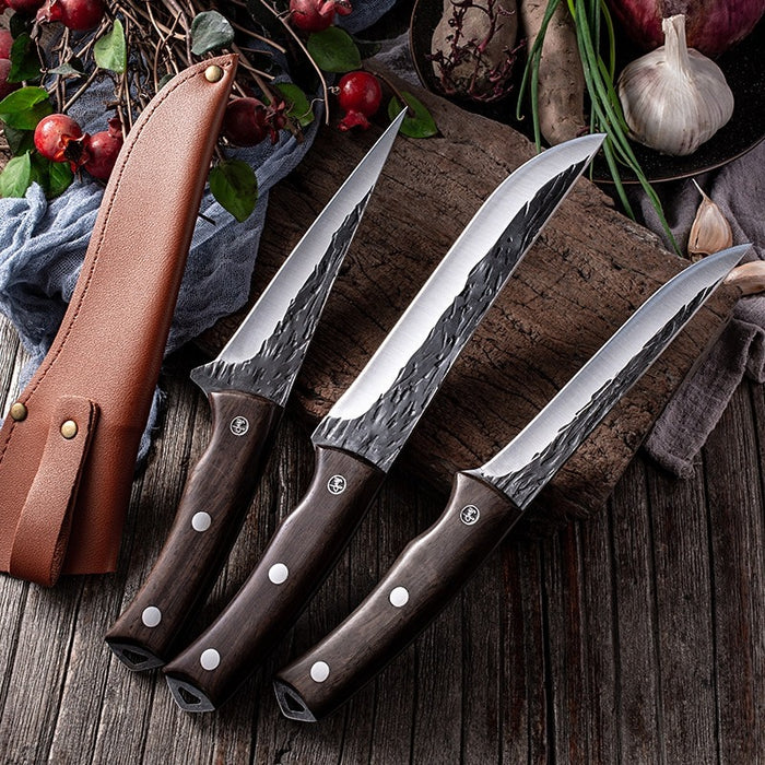 Full Tang Knife Sets With Rosewood Handle