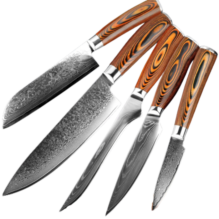 Japanese Damascus Steel Kitchen Knife Sets