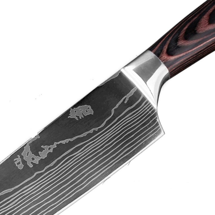 Laser Pattern Kitchen Knife Sets