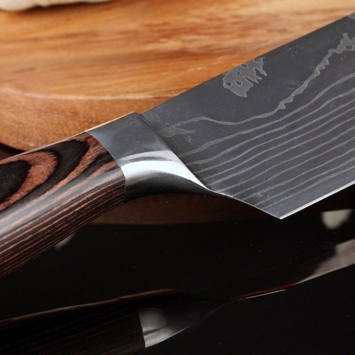 Laser Pattern Kitchen Knife Sets