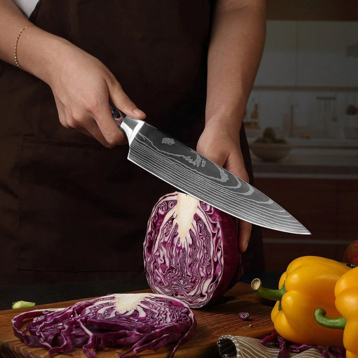 Laser Pattern Kitchen Knife Sets