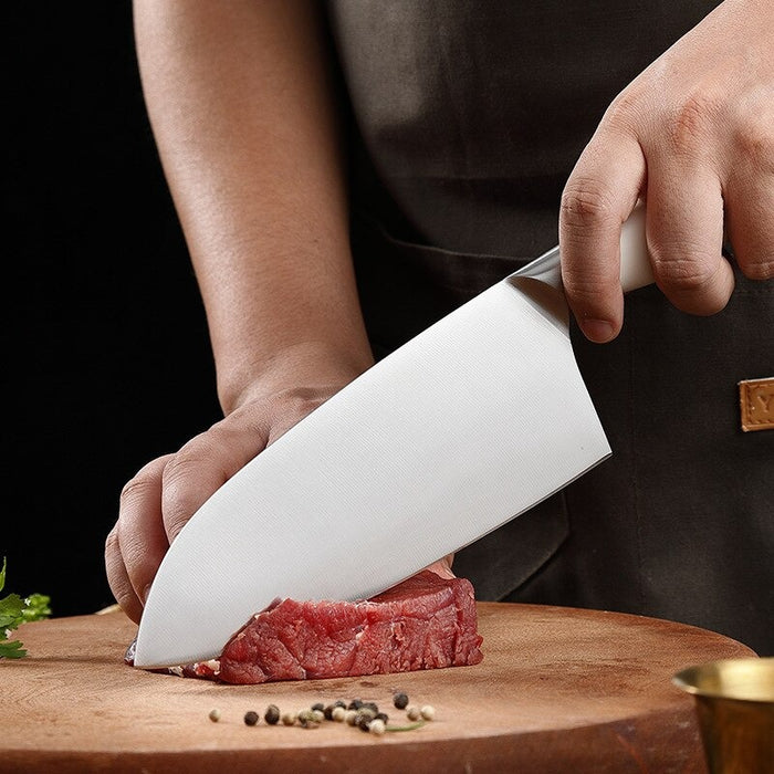 7-Inch Stainless Steel Razor-Sharp Kitchen Cleaver Knife