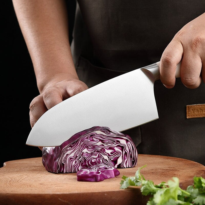 7-Inch Stainless Steel Razor-Sharp Kitchen Cleaver Knife