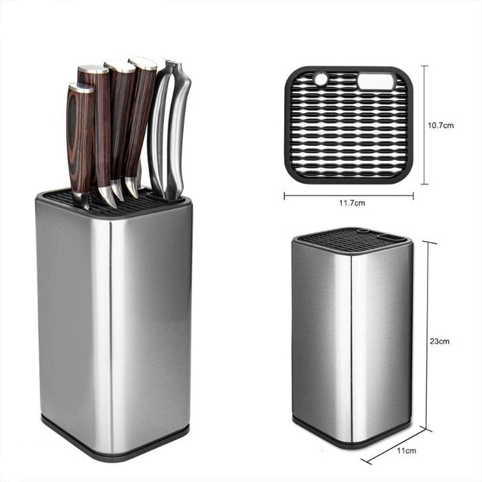 Stainless Steel Cooking Knife And Scissors Storage Shelf