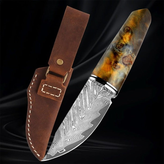 3.5 Inch Damascus Steel Mini Portable Utility Knife