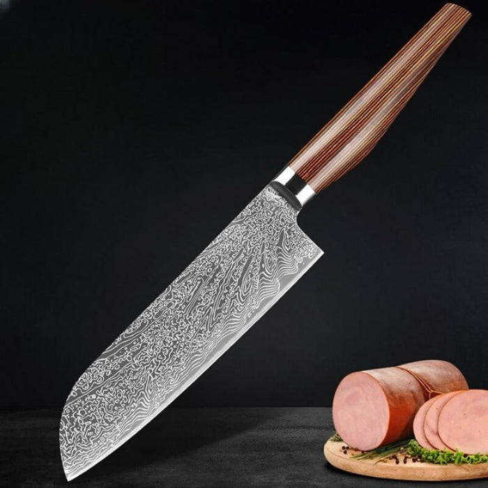 7-Inch Santoku Knife With High Carbon Stainless Steel Handle