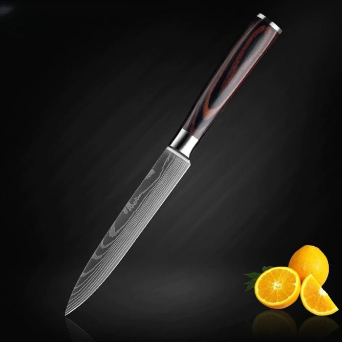 5-inch Stainless Steel Patterned Paring Knife