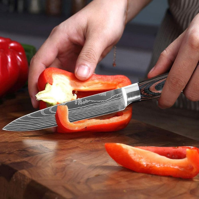 5-inch Stainless Steel Patterned Paring Knife