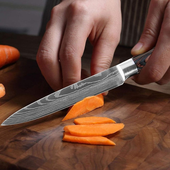 5-inch Stainless Steel Patterned Paring Knife