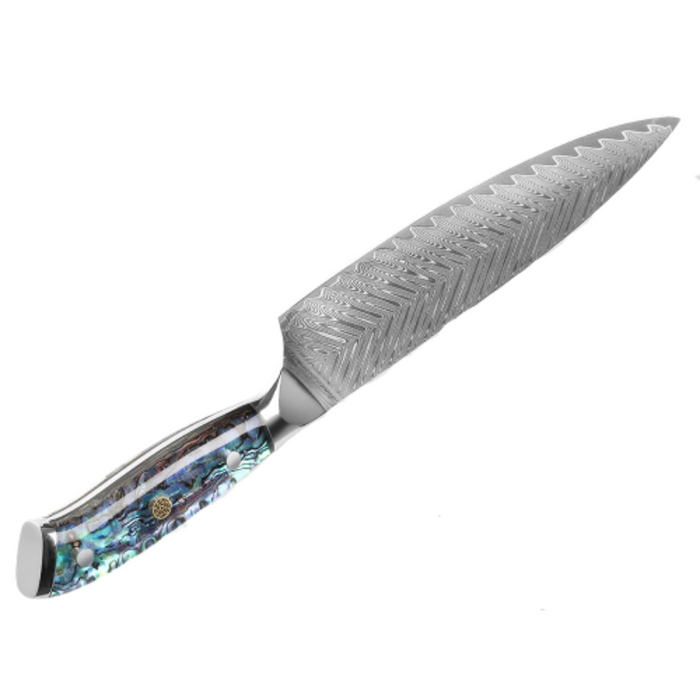 Damascus Steel Chef Knife With Multi Resin Handle